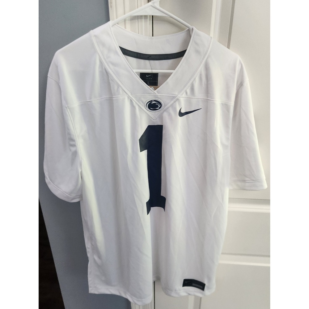 Nike Penn State Nittany Lions #1 Football Jersey Mens Large White NC2F-08BG-PSN